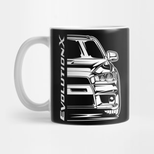 Lancer Evolution X (White Print) Mug